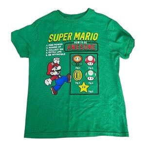 Super Mario How to Be Awesome Graphic T-Shirt Youth Small